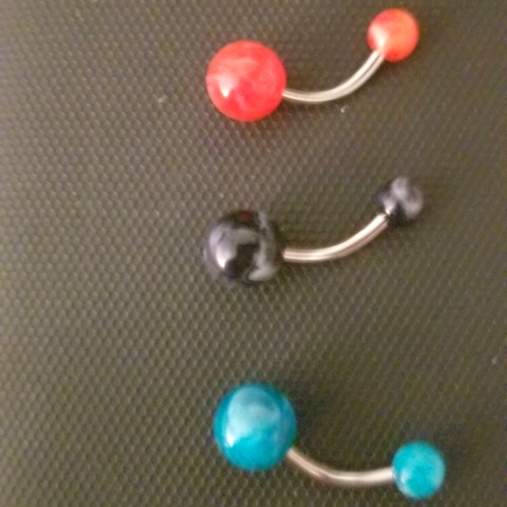 Assorted acrylic belly rings